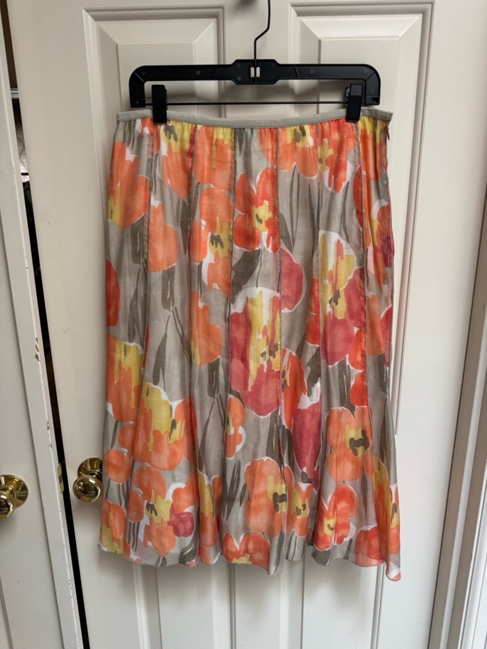 NIC+ZOE Watercolor Floral A-Line Skirt